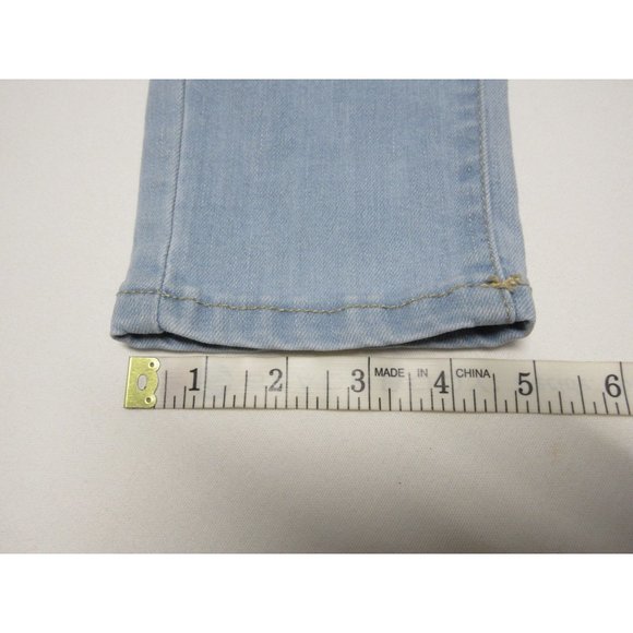 Wax Jeans light wash distressed‎ ankle crop overalls - Picture 12 of 12